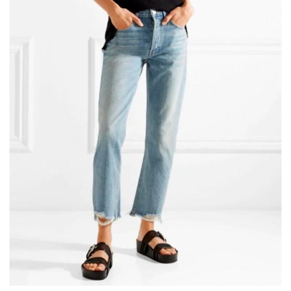 3x1 NYC W3 Higher Ground Boyfriend Destroyed Hem Jeans in Jones, 24